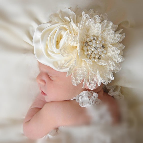 Pearl Flowers Headband