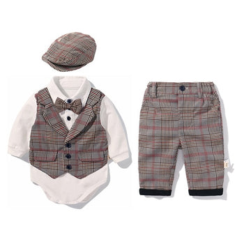 Hot Chocolate Baby Plaid Set